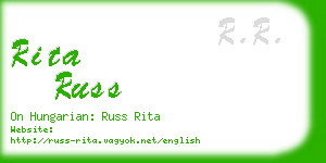 rita russ business card